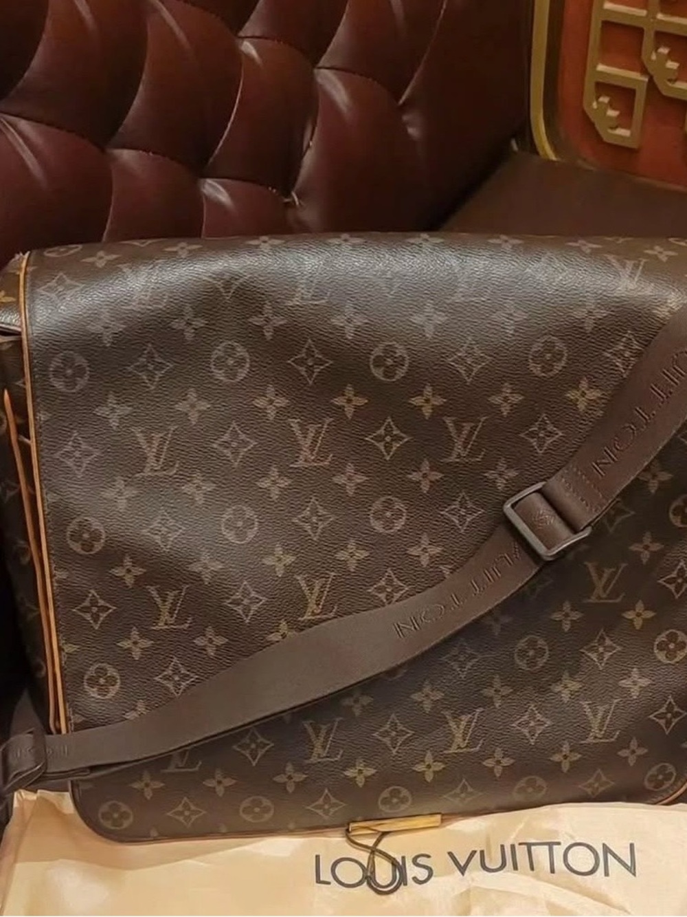 Louis Vuitton Abesses Monogram Messenger Bag in Dark Brown